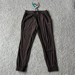 Men's YoungLA 237 Nylon Training Joggers, XL, NWT, DarkBrown